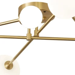 (OpenBox) Frosted Bubble Linear Sputnik Semi Flush Mount