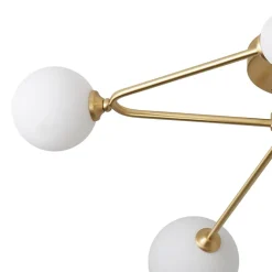 (OpenBox) Frosted Bubble Linear Sputnik Semi Flush Mount