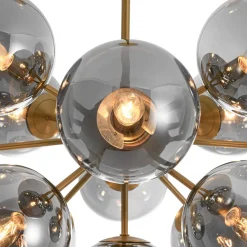 (OpenBox) Glam Dark Pearl Sputnik Smoked Glass Bubble Chandelier Light Fixture