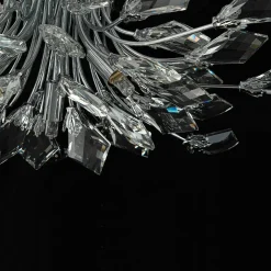 (OpenBox) 4-Light Bloom Crystal Leaf Semi Flush Mount Light