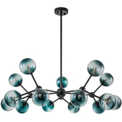 (OpenBox) 15-Light Blue Glass Globe Bubble Sputnik Branch Chandelier