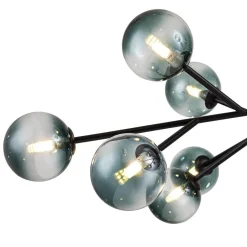 (OpenBox) 15-Light Branch Blue Glass Globe Bubble Chandelier