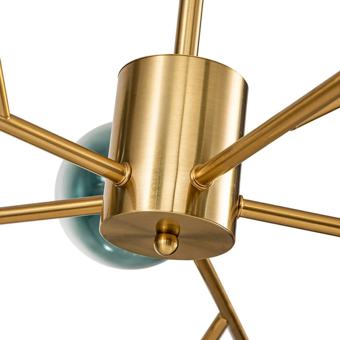 (OpenBox) 15-Light Branch Blue Glass Globe Bubble Chandelier