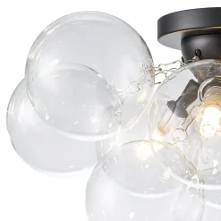 (OpenBox) 3-Light Brass Cluster Clear Glass Globe Bubble Ceiling Light