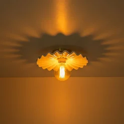 (OpenBox) 1-Light Creamy Ceramic Shade Semi Flush Mount