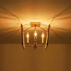 (OpenBox) 4-light French Antique Candle Style Lantern Semi Flush
