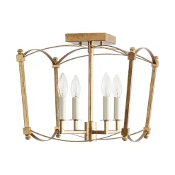 (OpenBox) 4-light French Antique Candle Style Lantern Semi Flush