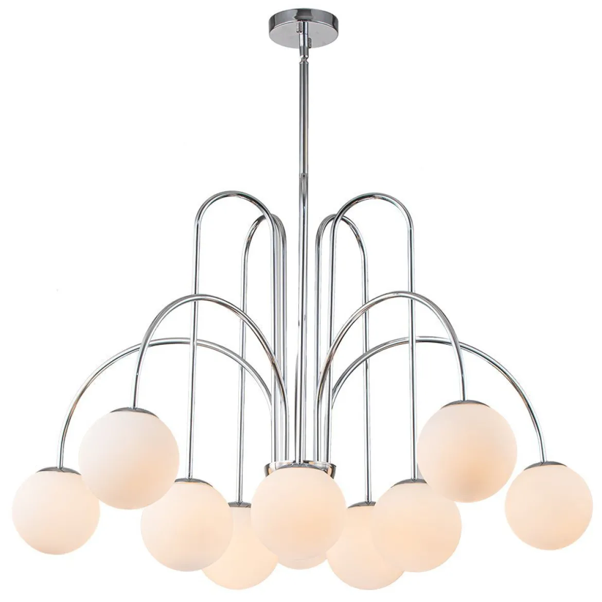 (OpenBox) 10-Light Frosted Glass Globe Bubble Chandelier