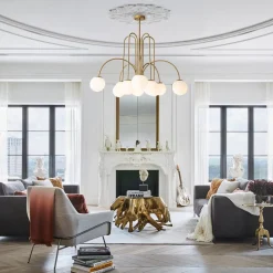 (OpenBox) 10-Light Frosted Glass Globe Bubble Chandelier