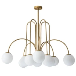 (OpenBox) 10-Light Frosted Glass Globe Bubble Chandelier