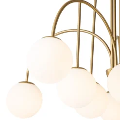 (OpenBox) 10-Light Frosted Glass Globe Bubble Chandelier