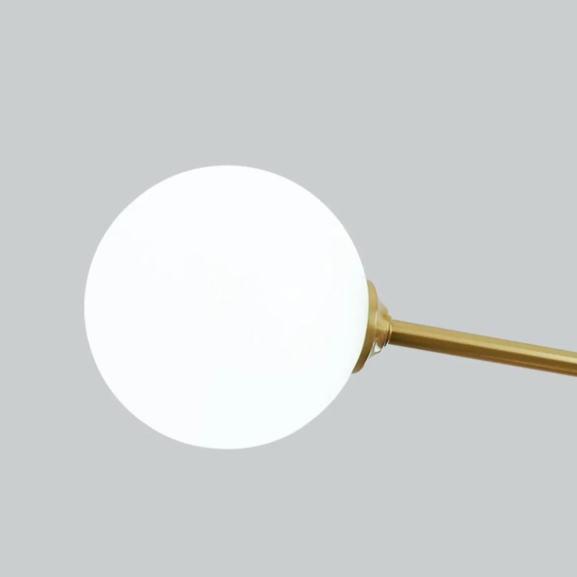 (OpenBox) 6-Light Opal Glass Globe Linear Sputnik Semi Flush