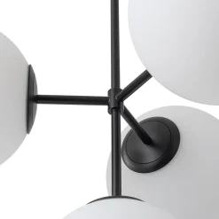 (OpenBox) 4-Light Opal Glass Globe Sputnik Semi Flush Chandelier