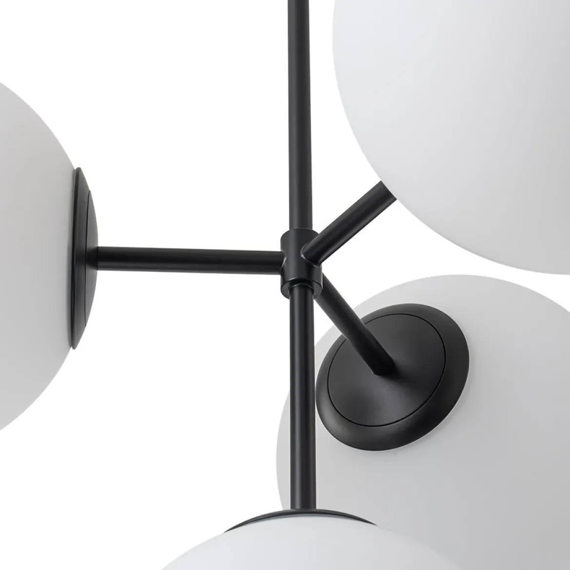 (OpenBox) 4-Light Opal Glass Globe Sputnik Semi Flush Chandelier