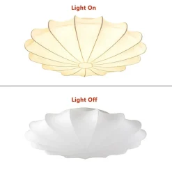 (OpenBox) Mid-Century Modern White Flush Mount Light