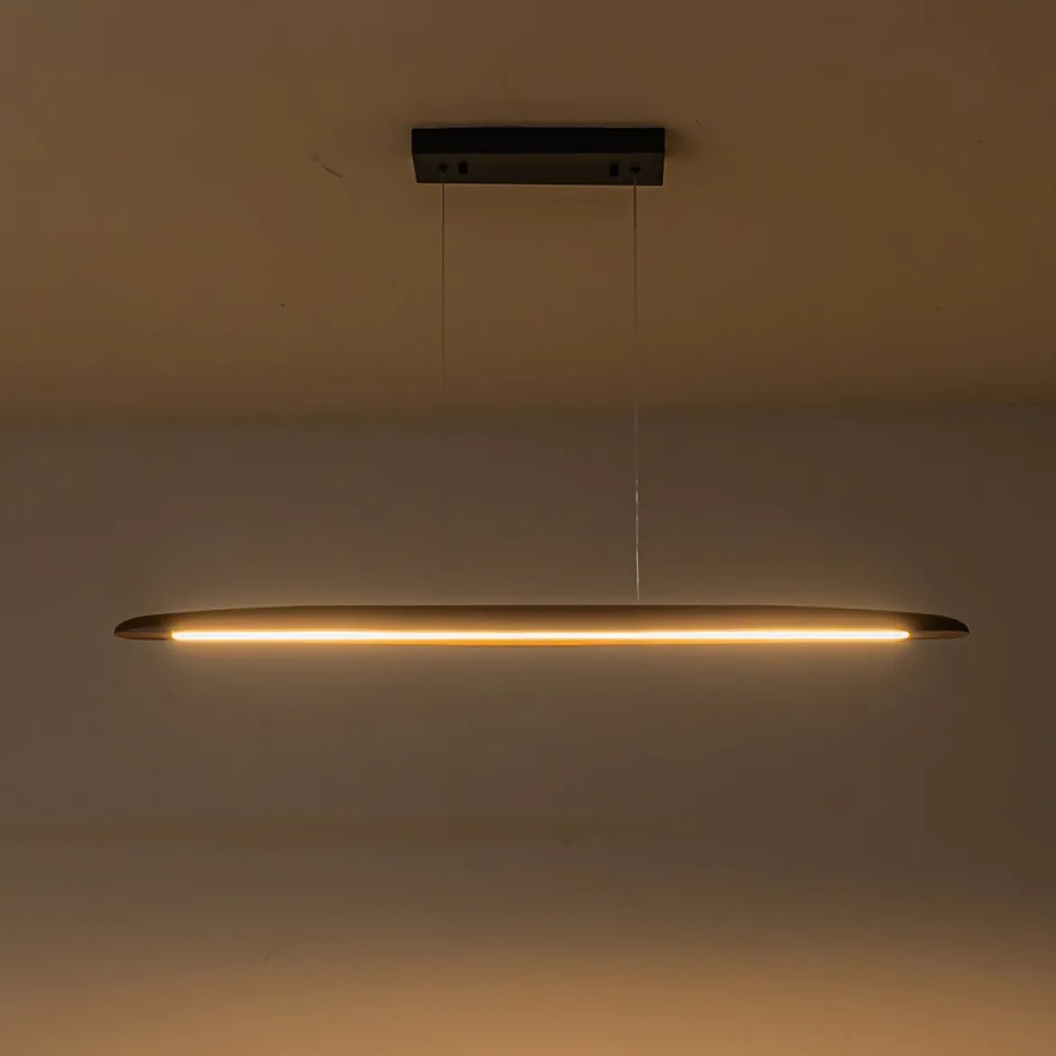 (OpenBox) Minimalist Linear Wood Dimmable LED Island Pendant