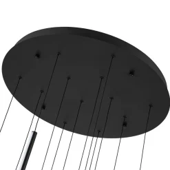 (OpenBox) Modern 12-Light Black Cluster Tube LED Pendant Light
