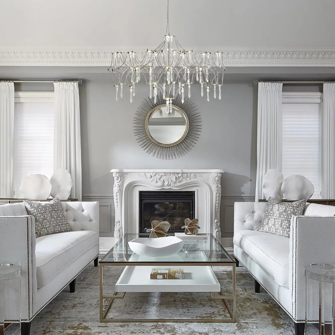 (OpenBox) Modern Luxe Glam Starry Sky LED Crystal Chandelier