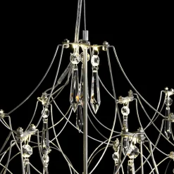 (OpenBox) Modern Luxe Glam Starry Sky LED Crystal Chandelier