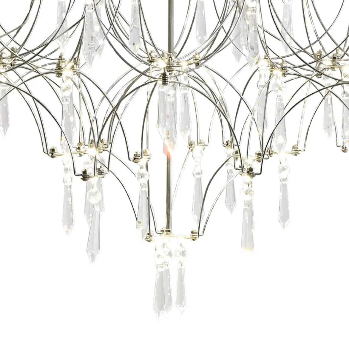 (OpenBox) Modern Luxe Glam Starry Sky LED Crystal Chandelier