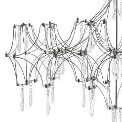 (OpenBox) Modern Luxe Glam Starry Sky LED Crystal Chandelier