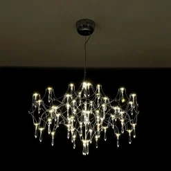 (OpenBox) Modern Luxe Glam Starry Sky LED Crystal Chandelier