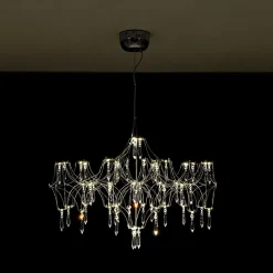 (OpenBox) Modern Luxe Glam Starry Sky LED Crystal Chandelier