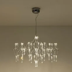 (OpenBox) Modern Luxe Glam Starry Sky LED Crystal Chandelier