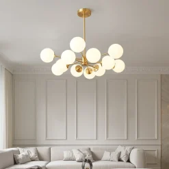 (OpenBox) Opal Glass Globe Sputnik Chandelier