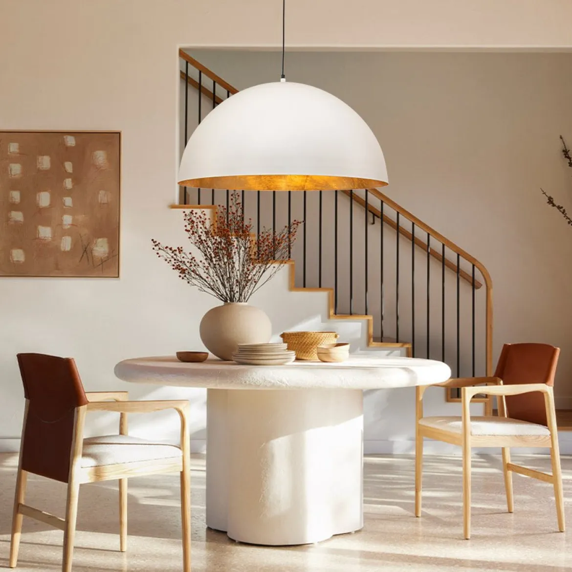 (OpenBox) Oversized Metal Dome Pendant Light