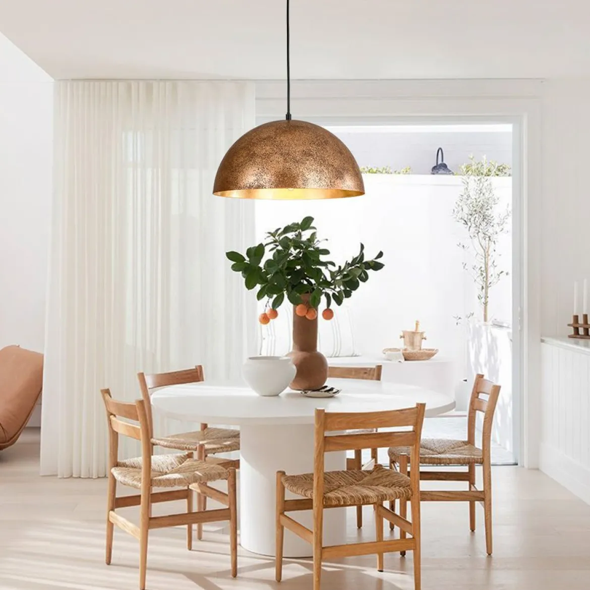 (OpenBox) Oversized Metal Dome Pendant Light