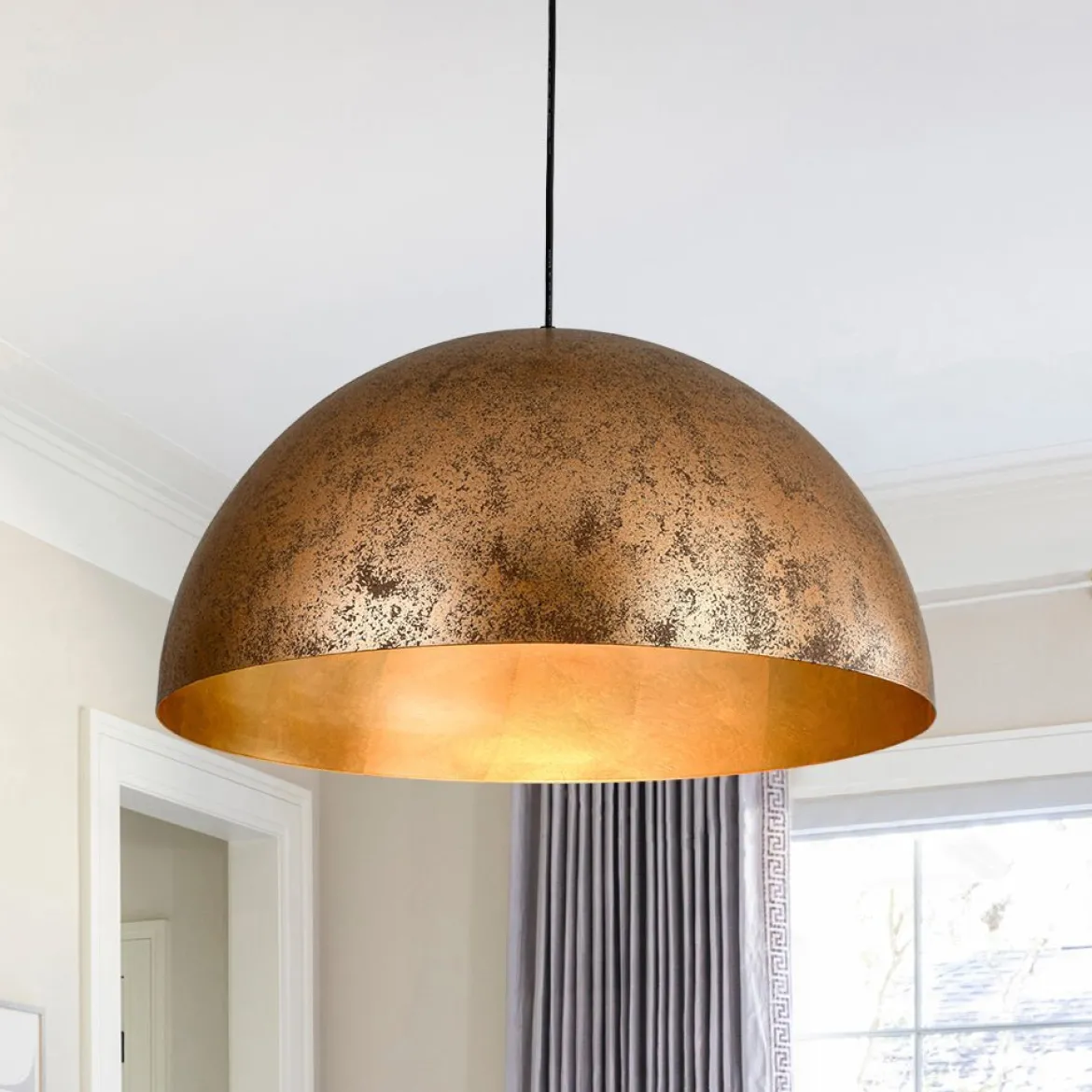 (OpenBox) Oversized Metal Dome Pendant Light