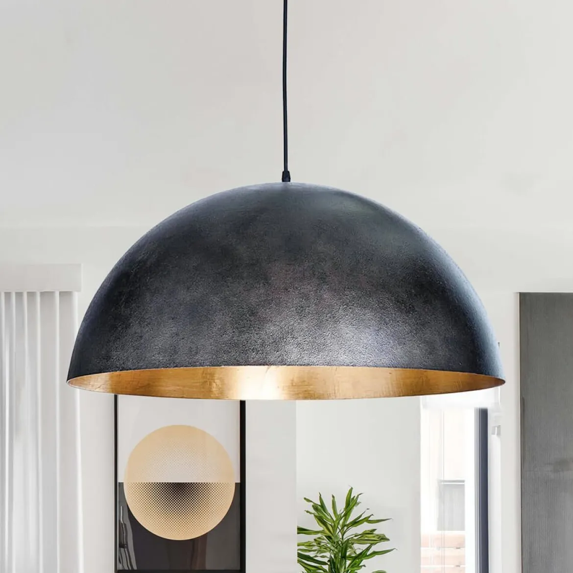 (OpenBox) Oversized Metal Dome Pendant Light