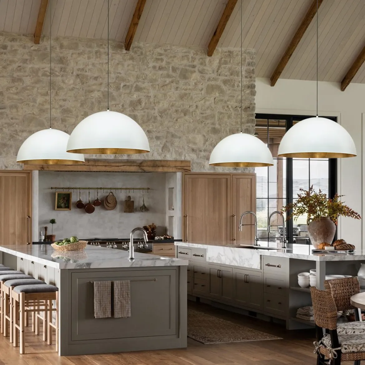 (OpenBox) Oversized Metal Dome Pendant Light