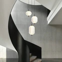 (OpenBox) Prismatic Glass Dimmable LED 3-Light Cluster Round Pendant