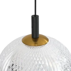 (OpenBox) Prismatic Glass Dimmable LED 3-Light Cluster Round Pendant