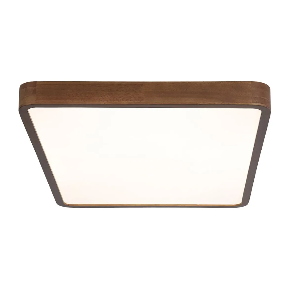 (OpenBox) Rectangle Walnut Dimmable LED Flush Mount Ceiling Light
