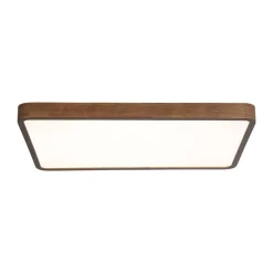 (OpenBox) Rectangle Walnut Dimmable LED Flush Mount Ceiling Light