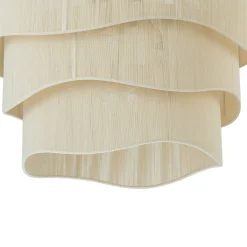 (OpenBox) 3-Tier Beige Woven Thread Drum Pendant Light