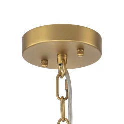 (OpenBox) Tiered Hammered Water Glass Round Semi Flush Mount