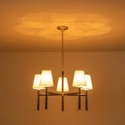 (OpenBox) Vintage Chic 5-Light White Linen Shade Chandelier