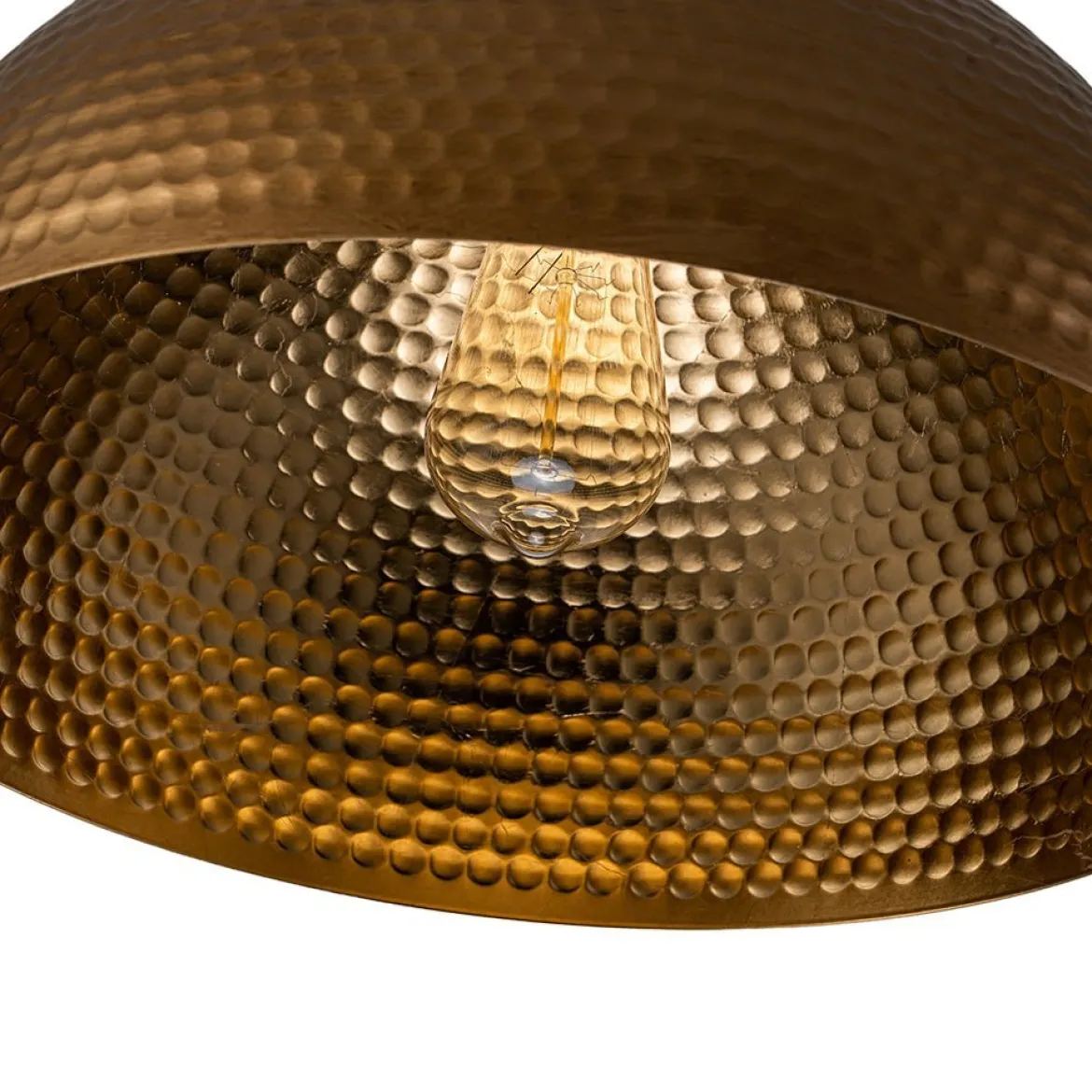 (OpenBox) Vintage Luxe Oversized Hammered Dome Pendant