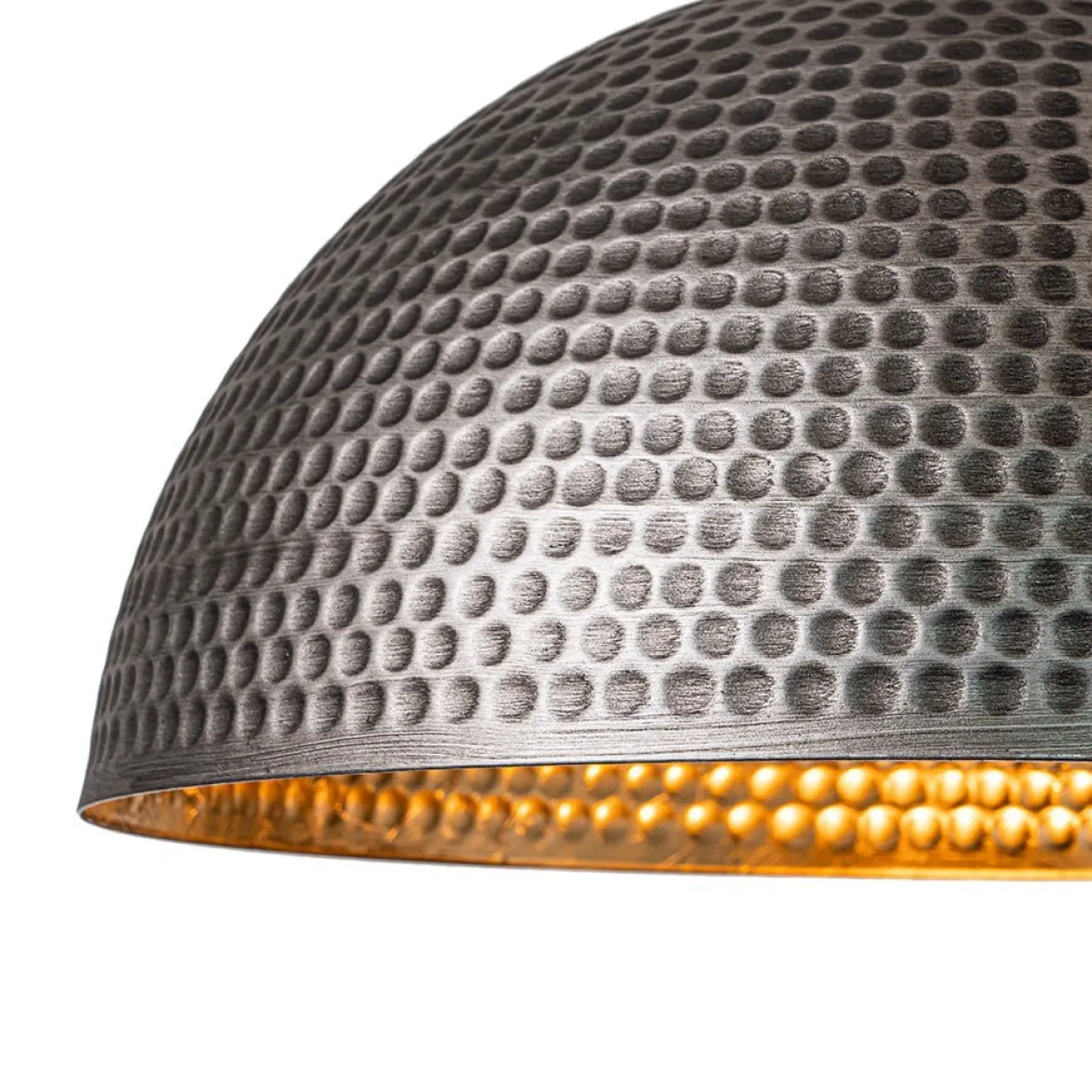 (OpenBox) Vintage Luxe Oversized Hammered Dome Pendant