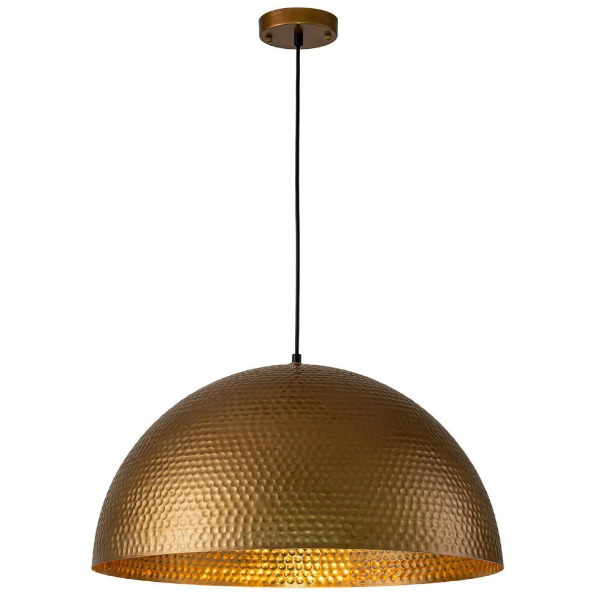 (OpenBox) Vintage Luxe Oversized Hammered Dome Pendant