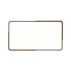 Rectangle Wood Dimmable LED Flush Mount Ceiling Light