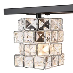 Rubik Cube Style Faceted Crystal Shade Vanity Wall Sconce