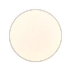 Scandinavian Brass White Round Dimmable LED Semi Flush Light