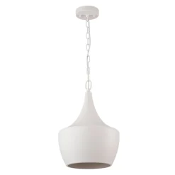 Scandinavian 1-Light Geometric White Kitchen Pendant Light