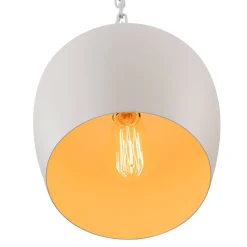 Scandinavian 1-Light Geometric White Kitchen Pendant Light