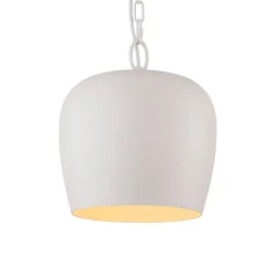 Scandinavian 1-Light Geometric White Kitchen Pendant Light